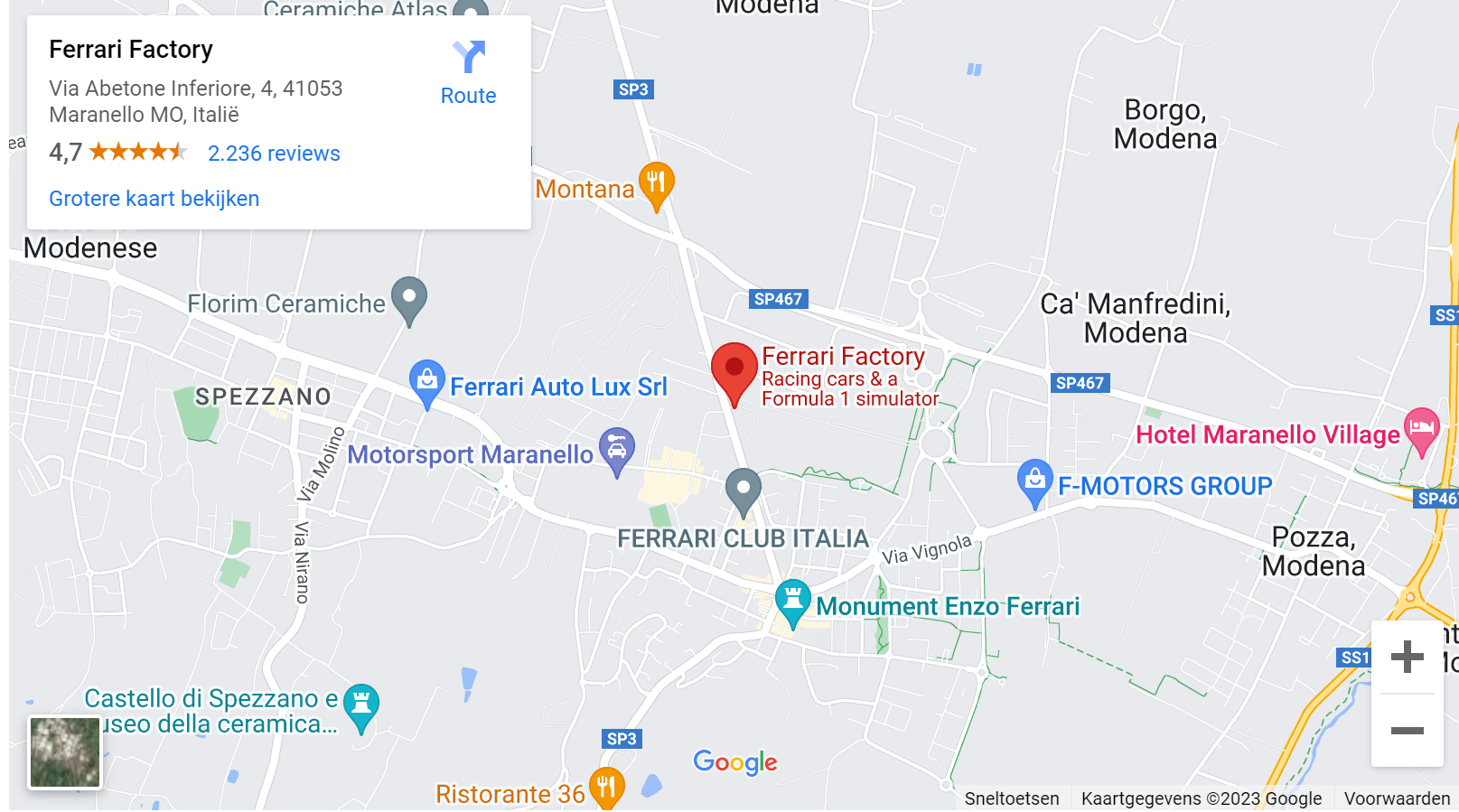 Maranello map